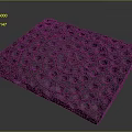 Detailed Decorative Square Stone Slab With Intricate Spiral Circular Indentations Pattern