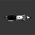 Sleek White Motorcycle With Black Seat Red Stripes Modern Design And Alloy Wheels