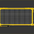 Industrial Yellow Mobile Work Platform Cart With Metal Frame Guardrails And Wheels