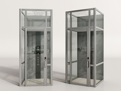 Modern Elevator Sightseeing Elevator Lift 3d model