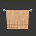Wooden Towel Hanger For Daily Necessities With Metal Rod And Smooth Surface