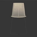 Modern Contemporary Chair With Upholstered Seat Curved Backrest And Sleek Metal Legs