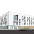 Modern style comprehensive building office building commercial building school teaching building administrative building 3d model