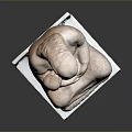 Woman Sculpture Holding Baby Figure Sitting On White Stand