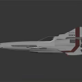 White and Red Fighter Jet With Dual Engines Transparent Cockpit And Wing Structure