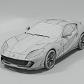 Red Ferrari Sports Car With Sleek Body Design And Black Wheels