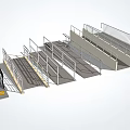 Various Safety Fence Designs Featuring Staircase and Metal Structures for Different Areas