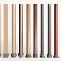 New Chinese style column disc solid column foundation stone 3d model