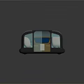 Futuristic Car Interior Design With Transparent Canopy Comfortable Seats And Dashboard