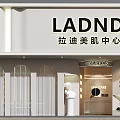 Elegant Modern Storefront Facade Design With Lighting Display Windows And Entrance