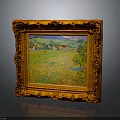Ornate Carved Golden Frame With Landscape Painting For Home Decorative