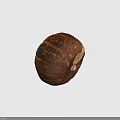 Fresh Orange Brown Pumpkin With Natural Texture And Stem On Top
