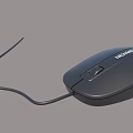 Durable Black Wired Computer Mouse With Ergonomic Design For Office Work
