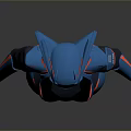 Blue Humanoid Robot Character With Sleek Mechanical Design For Sci Fi Games And Movies