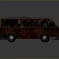 minibus minibus minivan driverless bus bus school bus van box car 3d model