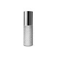 Sleek Silver Metallic Table Lamp With Textured Cylindrical Base And Modern Design 3d model