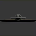 Ancient Decorative Spear Featuring Metal Spearhead Golden Shaft Red Accents And Crescent Ornament