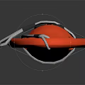 Orange Rescue Floatation Device with Black Straps for Water Safety and Swimming