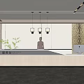 Modern Front Desk Service Desk Medical Guide Desk Reception Desk 3d model