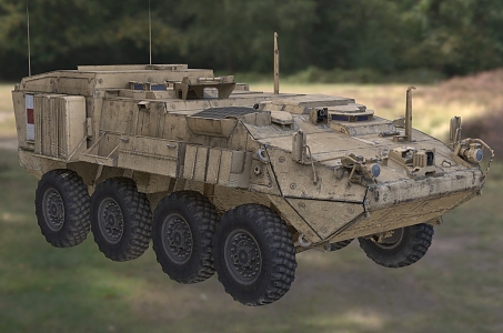 American Stryker Armored Vehicle Series M1133 Field Emergency Vehicle 3d model