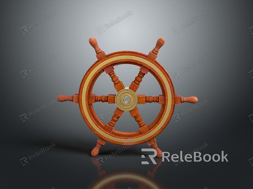 rudder wheel rudder rudder steering wheel marine rudder ship rudder ship steering wheel game item model