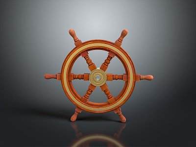 rudder wheel rudder steering wheel marine rudder ship rudder ship steering wheel game item model