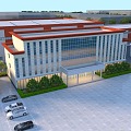 Modern Factory Building Bird's-eye View Industrial Park Factory Building Factory Logistics Park Warehouse Office Building 3d model