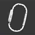 Elegant Silver Wristwatch With Stainless Steel Band And Modern Classic Design