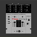 Professional Audio Mixing Console With Multiple Knobs Faders And Control Panel