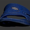 Blue Slippers With Cross Strap Design And Textured Sole For Comfortable Indoor Wear