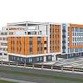 School Kindergarten Architecture Primary School Middle School Wall Guard Room Gate Machine Library Dormitory Building Art Gallery Teaching Building Gymnasium University 3d model