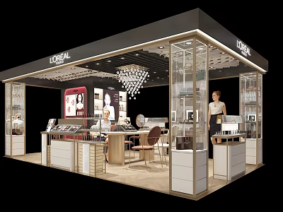 L'Oreal Cosmetics Display Cabinet 3d model