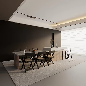 Modern table combination 3d model