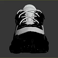 Modern Black And White Lace Up Sneakers With Thick Sole Trendy Casual Design