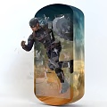 Captain America Superhero Character In Classic Uniform With Vibranium Shield And Dynamic Action Pose