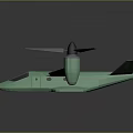 Green Modern Drone Model With Dual Propellers And Streamlined Body Design