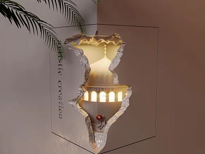 Modern Artistic Wall Lamp With Creative Design And Warm Light For Home Decoration 3d model