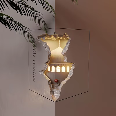 Modern Artistic Wall Lamp With Creative Design And Warm Light For Home Decoration 3d model