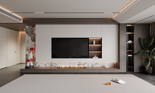 TV background wall 3d model