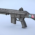 Black Modern Tactical Shotgun With Detachable Magazine And Ergonomic Grip Design