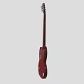 Vintage Red Electric Guitar with Hand Painted Art Supplies Signatures and Stickers