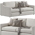 Double sofa sofa leisure sofa 3d model