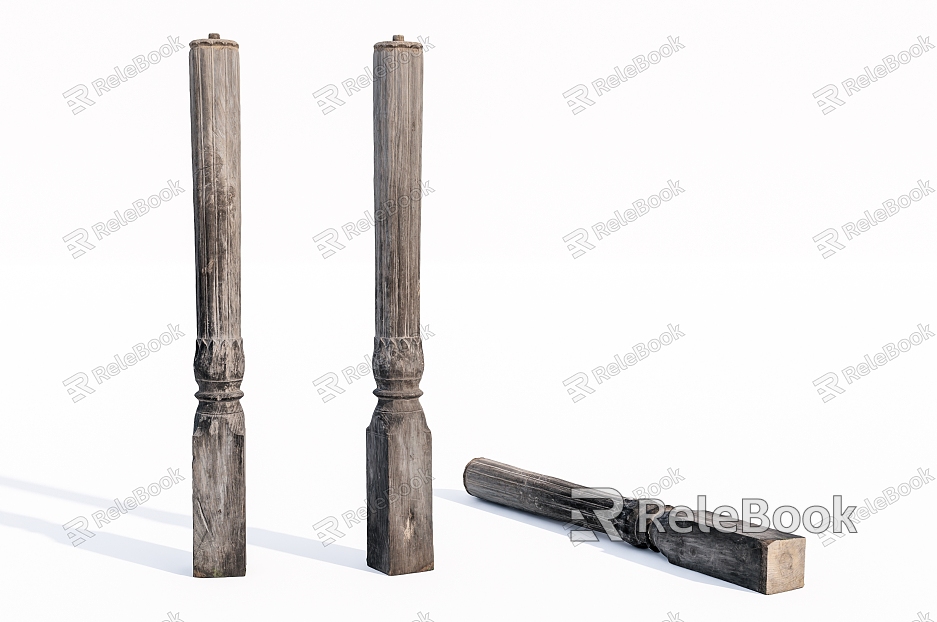 Modern Column Wooden Column model