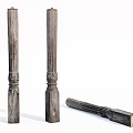 Modern Column Wooden Column 3d model