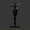 Modern Umbrella Stand Holding Red Green And Black Umbrellas For Home