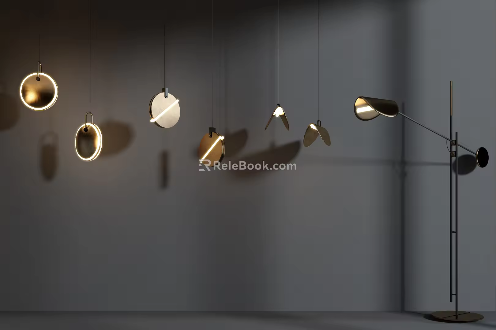Modern lamp combination chandelier 3d model