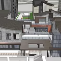 Vibrant Commercial Street With Modern Traditional Buildings SISYPHE Shops And Pedestrians