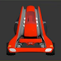 Red Modern Creative Furniture With Unique Wheel Structure And Stylish Design