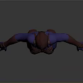 3D Sci Fi Character With Blue Red Armored Suit And Helmet Design