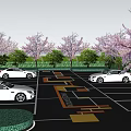 Eco Friendly Parking Lot Design With Trees Greenery And Parking Spaces